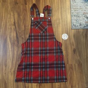 Plaid overall Dress